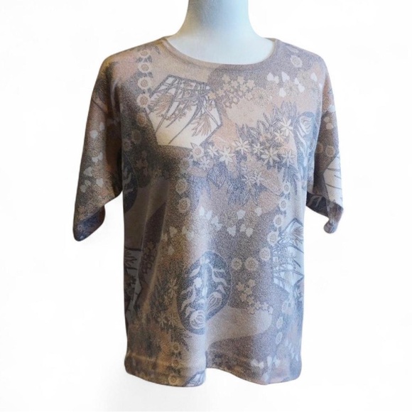 Vintage Tops - 💚 VINTAGE VIA CONDOTTI Floral Pattern T-Shirt (M)